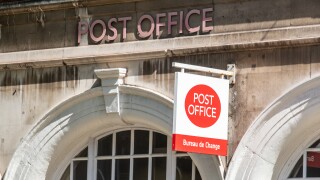 LONDON-   Post Office branch signage in London. A British retail post office company with branches across the UK