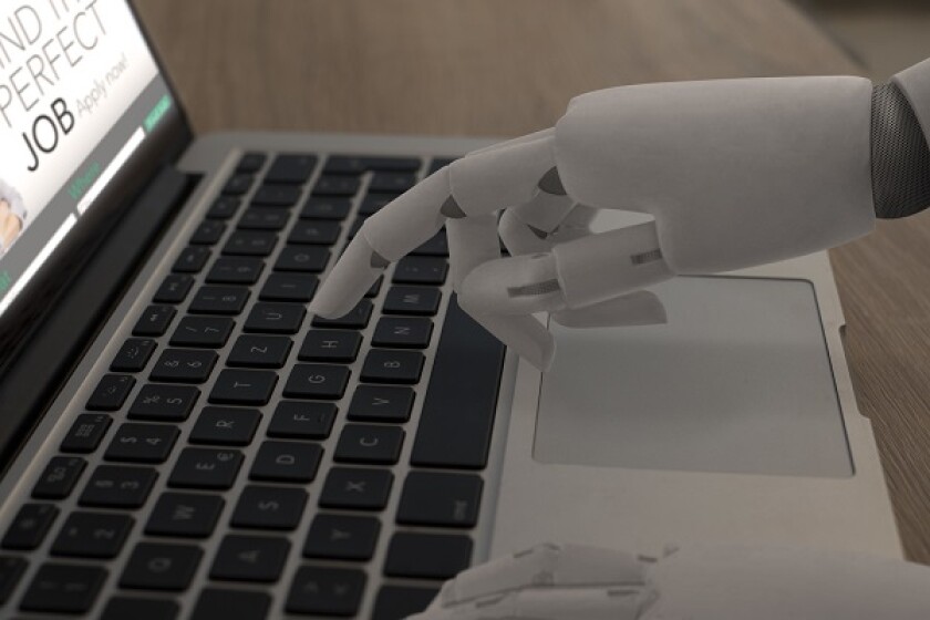 Robot searching job - Replacing humans concept