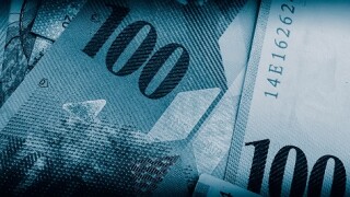 Swiss new banknotes.  Web banner.