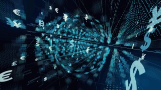 Financial technology concept. Technological abstract background.