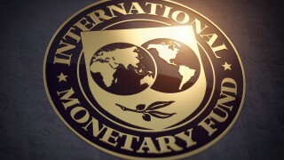IMF International Monetary Fund symbol or sign.