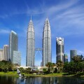 Petronas Twin Towers at Kuala Lumpur, Malaysia.