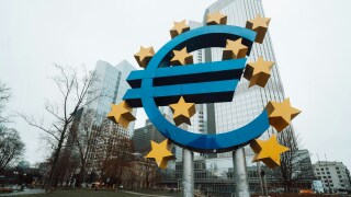 Euro sign surrounded by EU stars