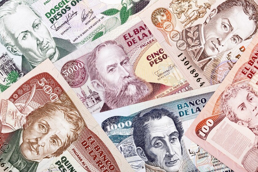 Colombian money, a background