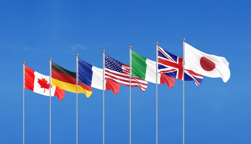 G7 flags
