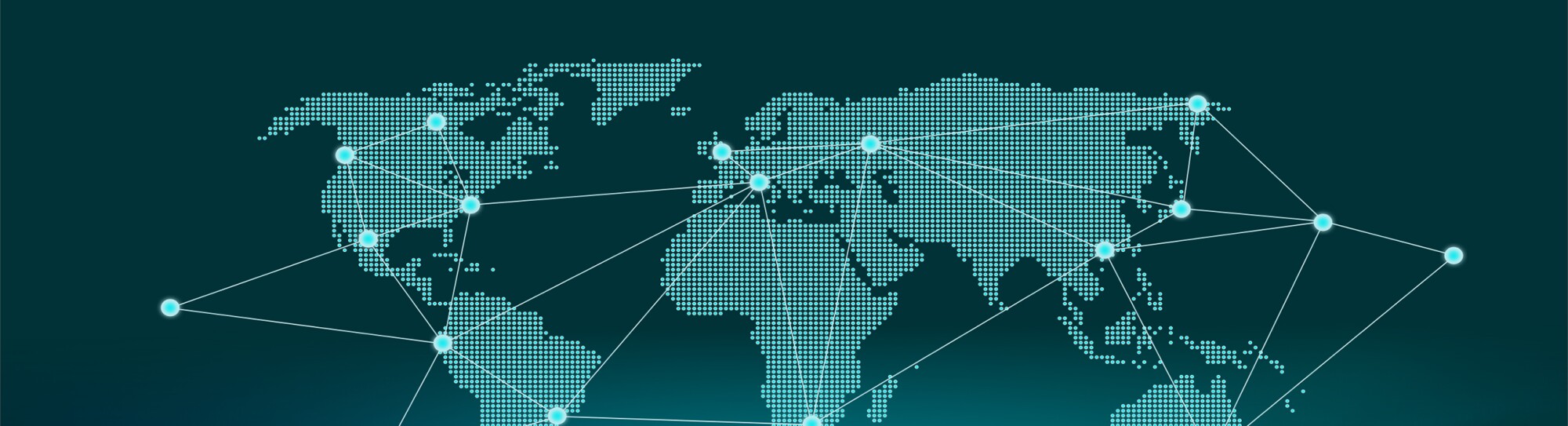Trade and Commerce - World Map Over New York at Night