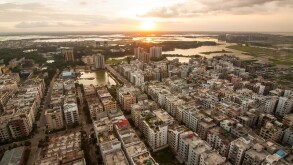 The helicopter shot from Dhaka, Bangladesh