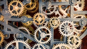 Industrial clock transmission gear set details