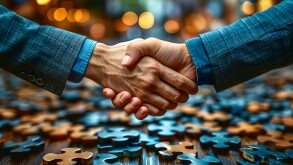 Businessman with a merger and acquisition A businessman managing a merger and acquisition process