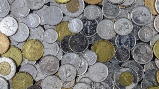 Pile of Canadian Change Background