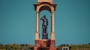 Netaji Subhash Chandra Bose at the India Gate in New Delhi