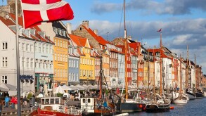 Copenhagen (Nyhavn district) in a sunny summer day