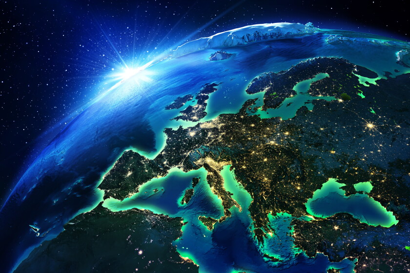 land area in Europe the night