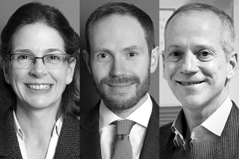 L to R: Katharine Stephens, Toby Bond, Steve Mortinger