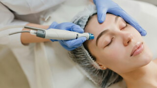 Woman undergoing a facial procedure