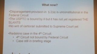 Platz disparaging trademarks slide