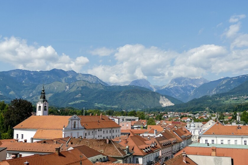 view of old town in Kamink Slovenia, digital photo picture as a background