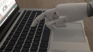 Robot searching job - Replacing humans concept