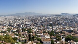 Athens Greece. From the Acropolis panoramic view over the city.