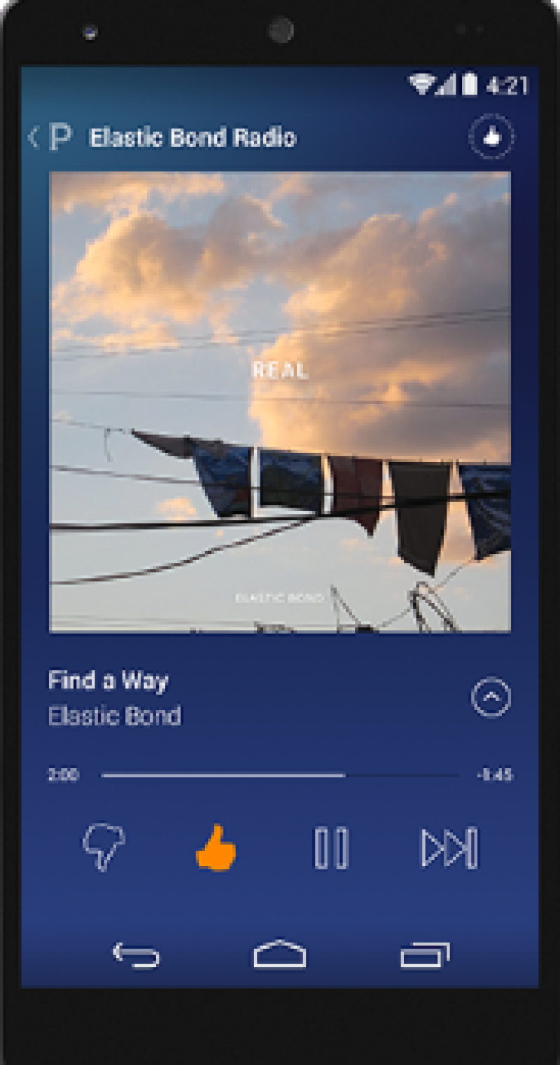 Pandora playing on android