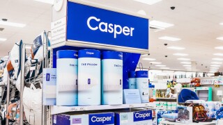 Feb 4, 2020 Sunnyvale / CA / USA - Casper products on display in a local big-box store; Casper Sleep is an American e-commerce company that sells sleep products online and in retail locations