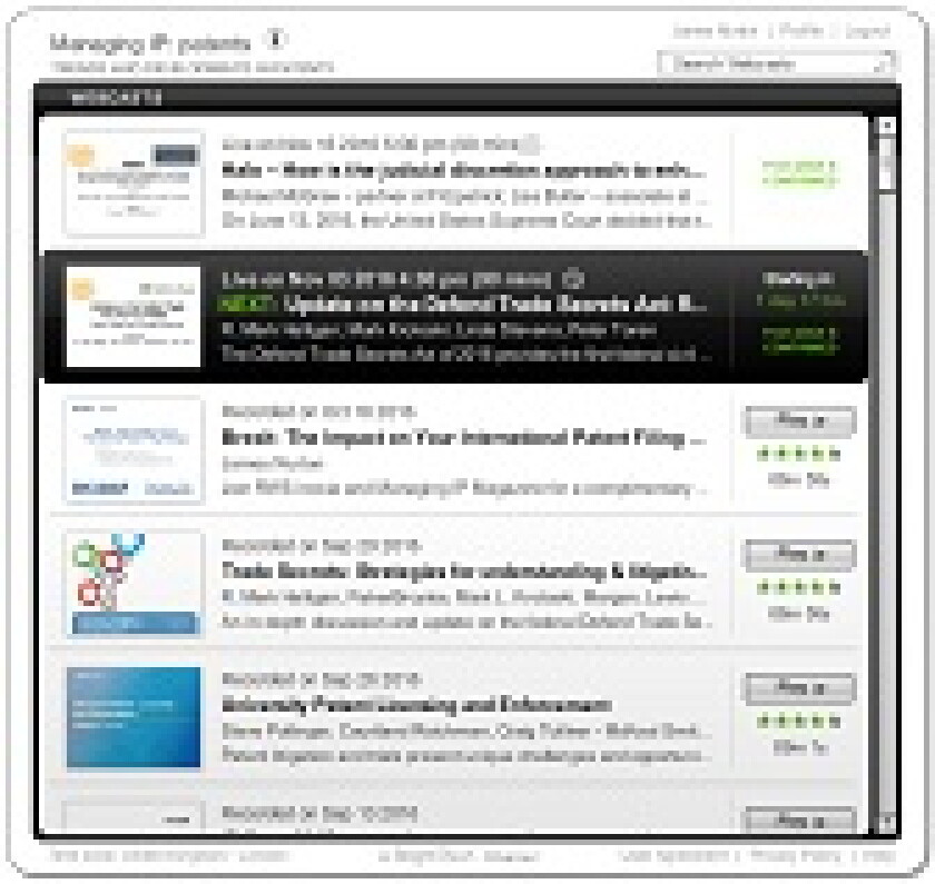webinars list