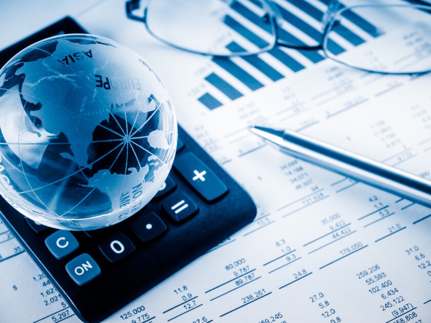 Stock Market Finance Account Report on the desk.