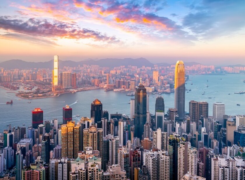 Hong Kong City Skyline and Architectural Landscape

