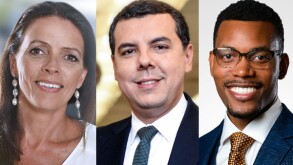 From left: Virginia Cervieri at Cervieri Monsuárez (Uruguay), André Oliveira at Daniel Law (Brazil) and Mikhail Jackson at Livingston Alexander & Levy (Jamaica)