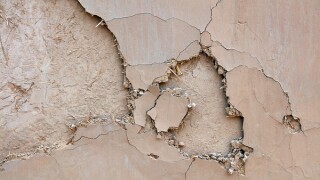 Broken earth wall