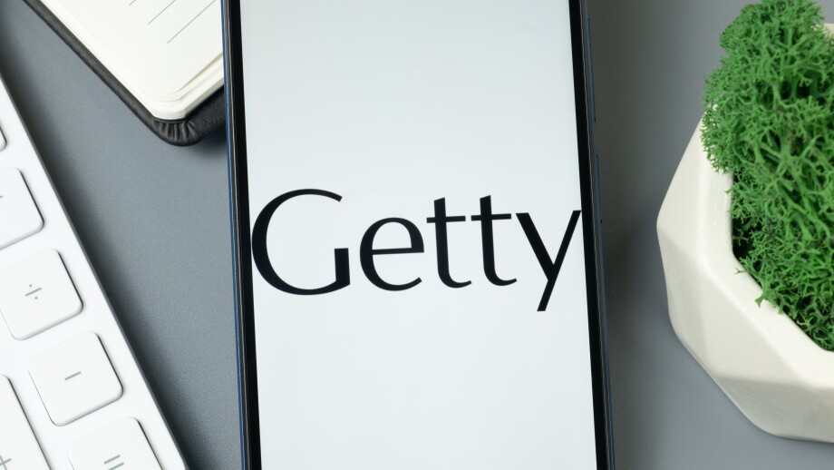 New York, USA - 30 August 2024: Getty Logo on Phone Screen, Company Icon on Display