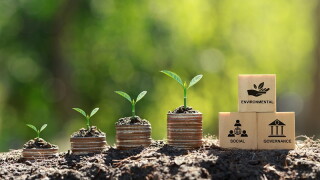 ESG concept of environmental, social, and governance.ESG icon on