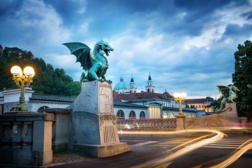 Landscape of Ljubljana, capital of Slovenia