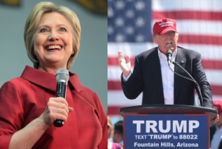 Clinton Trump rally - 320 x 215