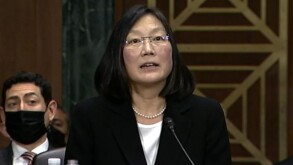 Judge Lucy Koh speaking at her nomination hearing in front of the Senate Judiciary Committee on Wednesday, October 6