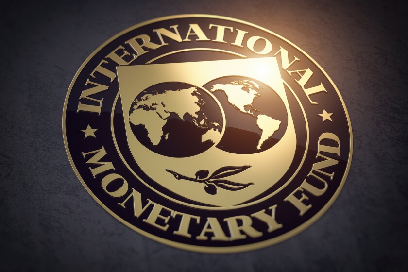 IMF International Monetary Fund symbol or sign.