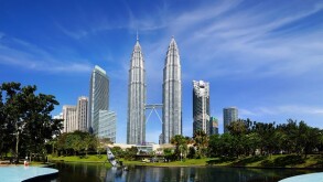Petronas Twin Towers at Kuala Lumpur, Malaysia.