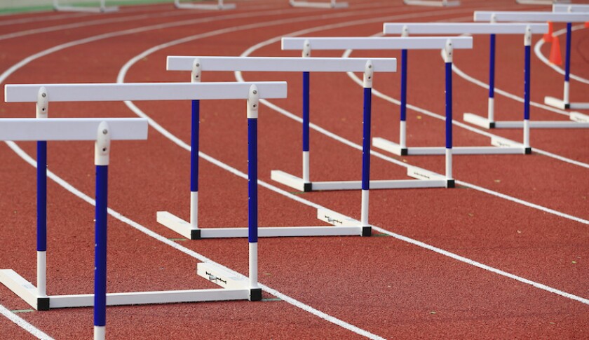 Hurdle rack, in the track and field