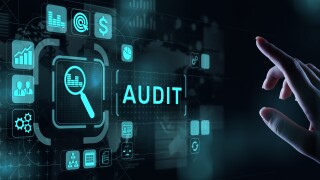 Audit - official financial examination for business as concept on virtual screen.