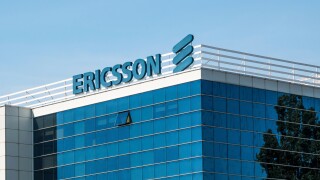 Bucharest/Romania - 08.18.2020: Ericsson logo on a office building in Bucharest. Ericsson is a Swedish multinational networking and telecommunications company headquartered in Stockholm.