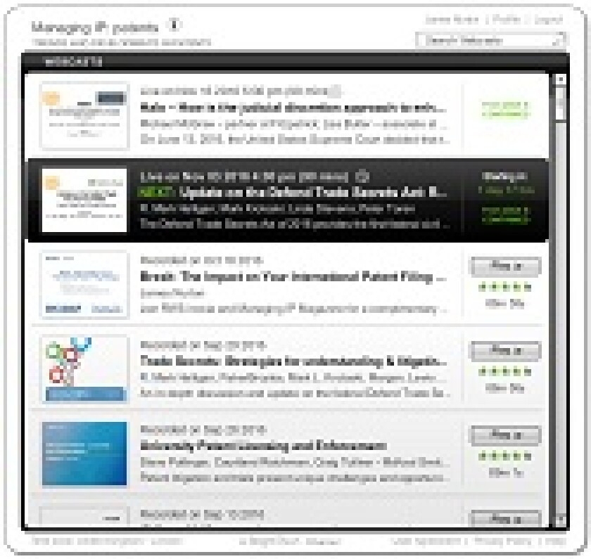 webinars list