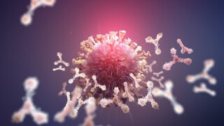 Virus protection. Antibodies and viral infection. Immune defense of the body. Attack on antigens 3D illustration