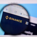 Homepage of binance website on the display of PC, url - binance.com.