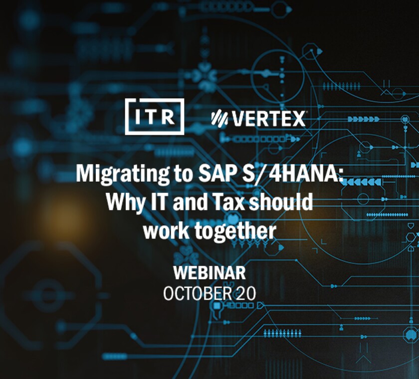 Webinar 1: Migrating to SAP S/4 HANA - why IT and tax should work together? (October 20, 2pm BST)