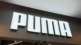 Shanghai,China-July 12th 2025: PUMA brand logo on store  