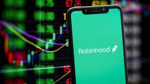 Cali, Colombia - April 22 2022: Robinhood logo on the smartphone