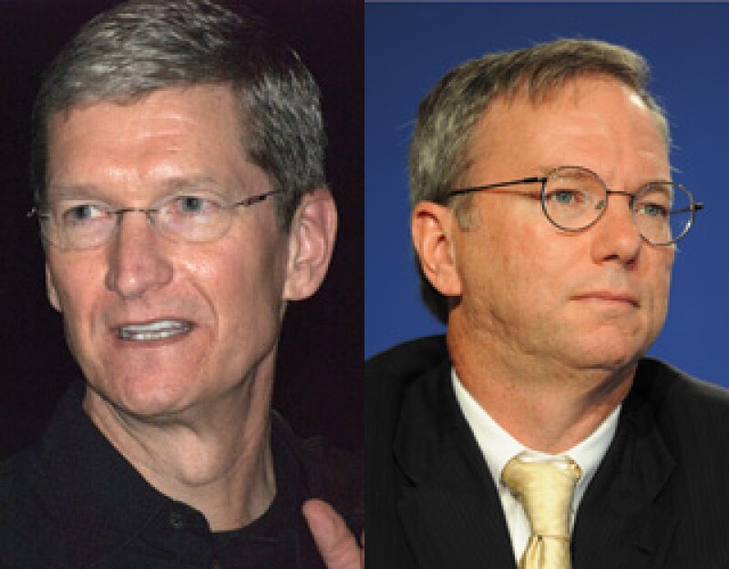 Tim Cook and Eric Schmidt