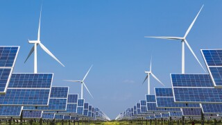 photovoltaics  solar panel and wind turbines generati
