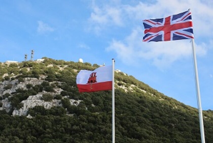 UK Gibraltar flags