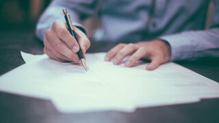 Person writing